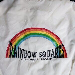 Vintage Rainbow Squares Dance Orange California Windbreaker Jacket